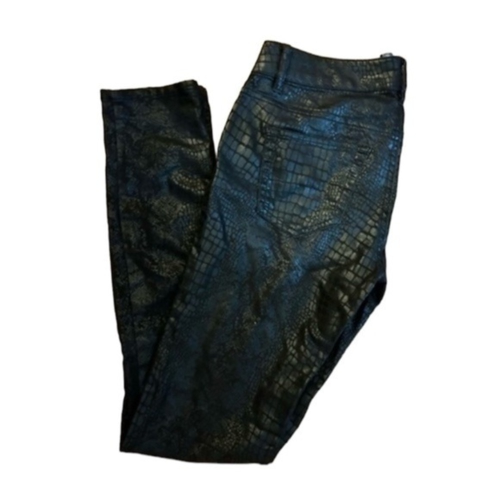 Sapphire ink printed black jeans — size 3